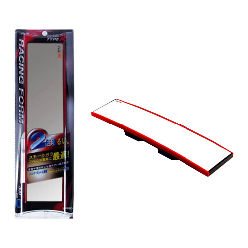 Type-R - Wide Convex Rear Room Mirror Red 300mm