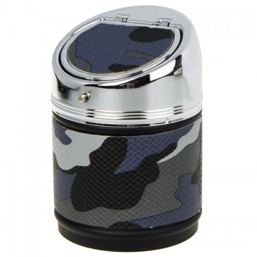 24e - Portable Ashtray Smokeless Camouflage Color Pu Design For Car A