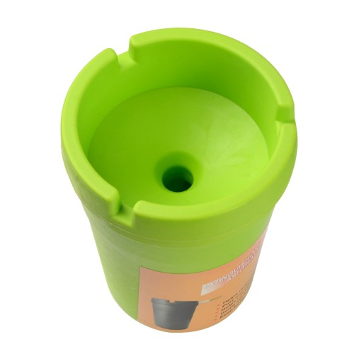 24e - Small Colorful Ashtray Plastic Portable Car Ashtray Green